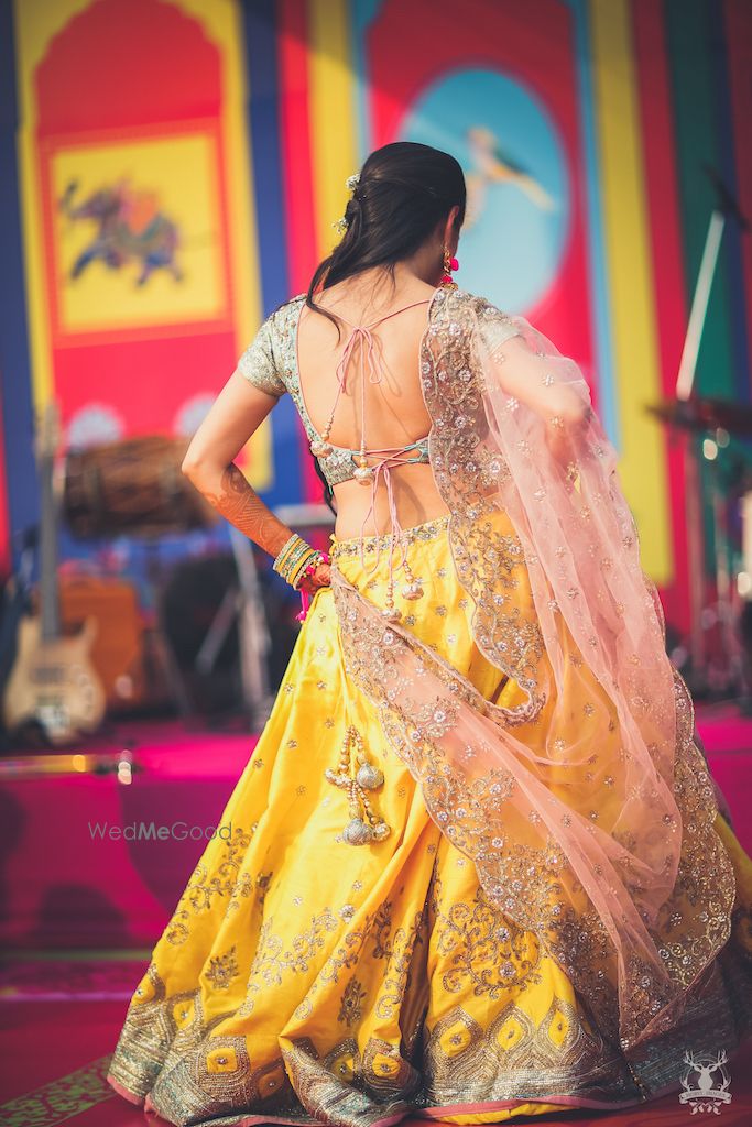 Photo of Anushree reddy yellow lehenga for mehendi