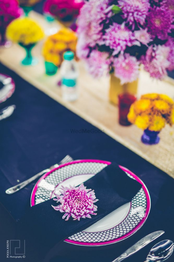 Wedding Decor Photo colorful mehendi table setting