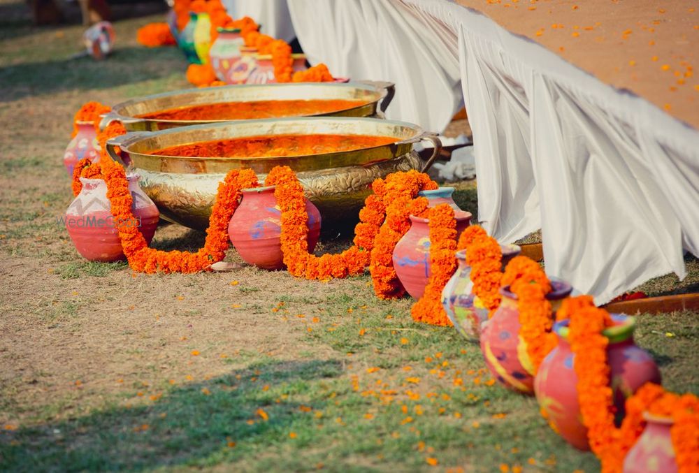 Photo of matkas and bowls decor