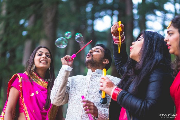 Photo of Have guests blow bubbles at your entrance