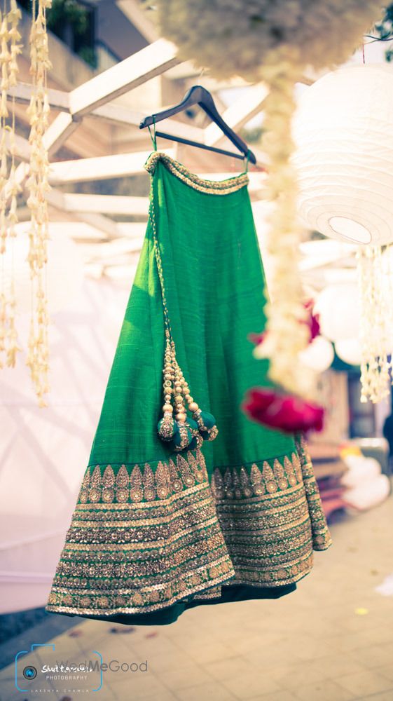 Photo of green lehenga