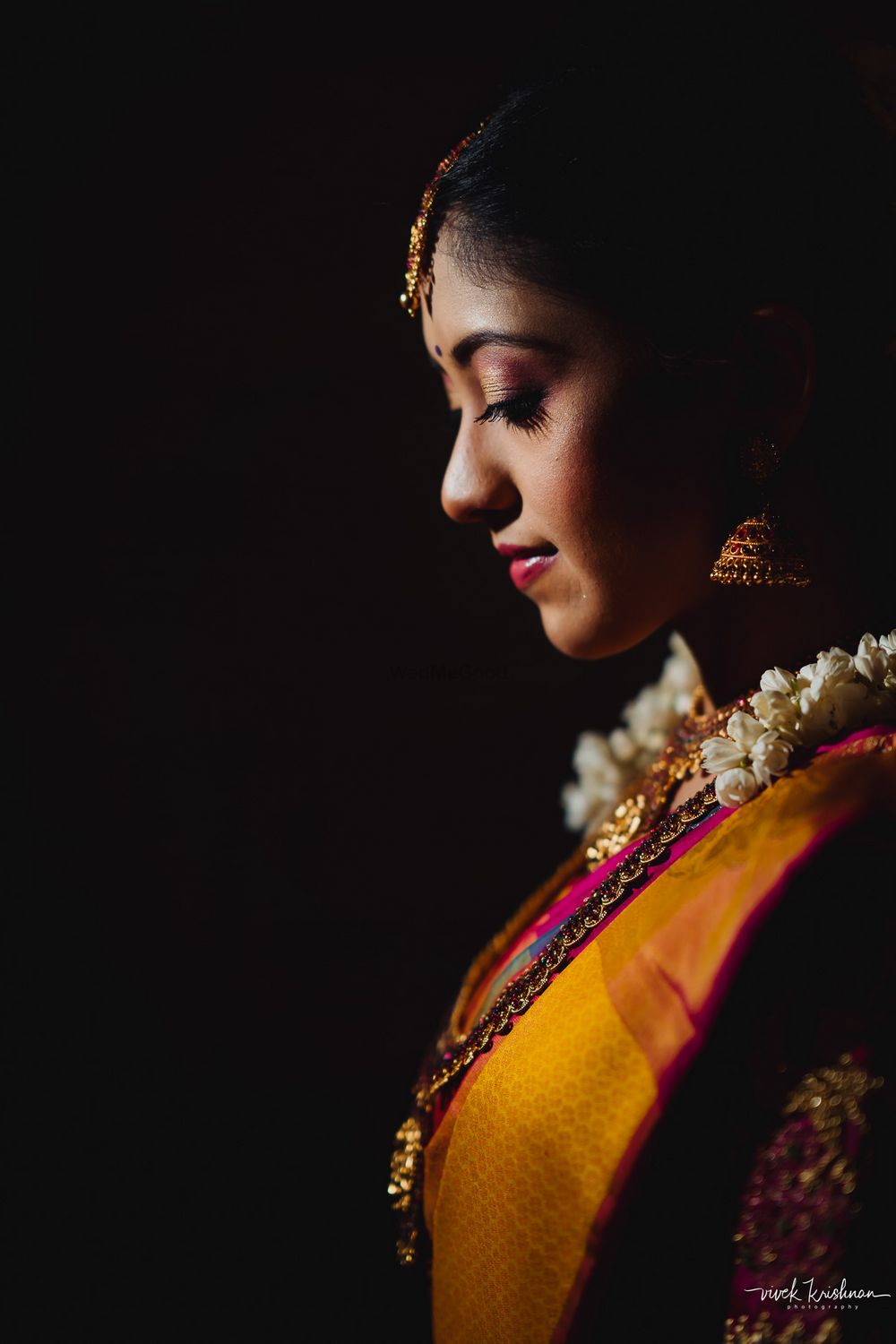 Photo of A pretty bridal portrait captured on the wedding day