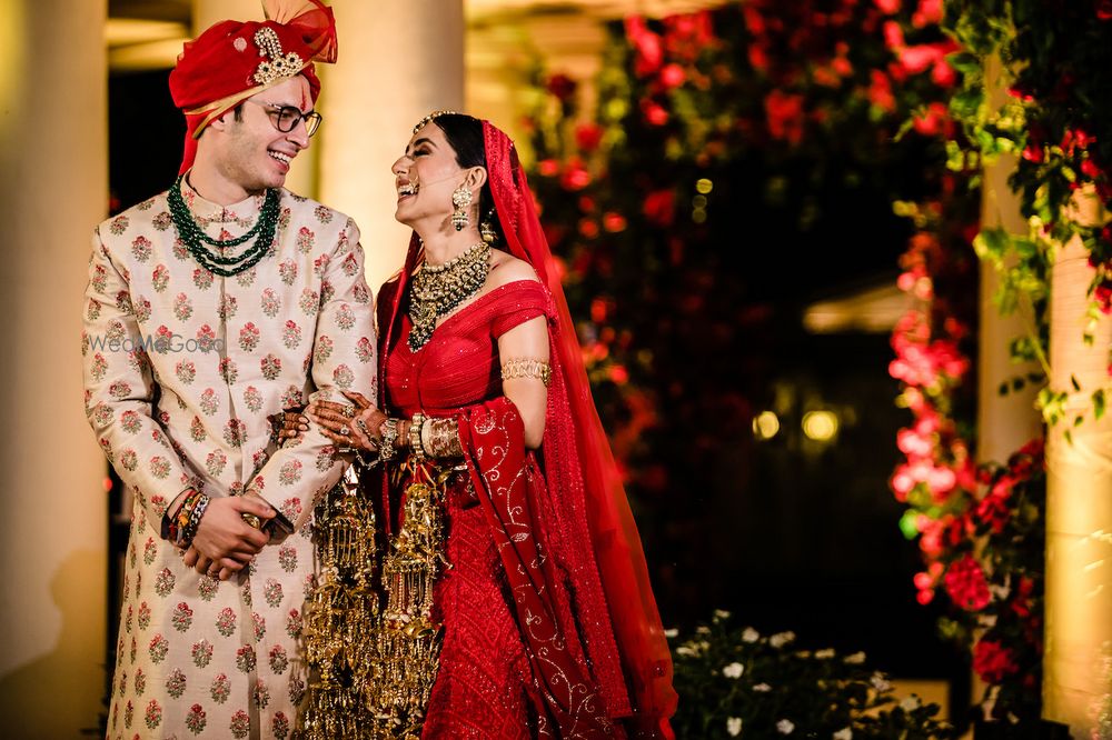 Photo of Candid couple shot on wedding day