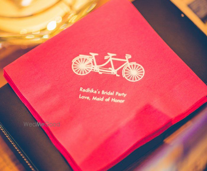 Photo of customised napkins