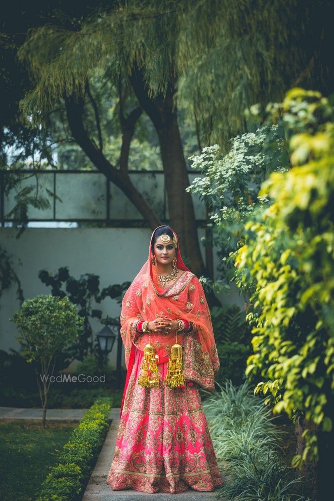 Photo of Coral bridal lehenga