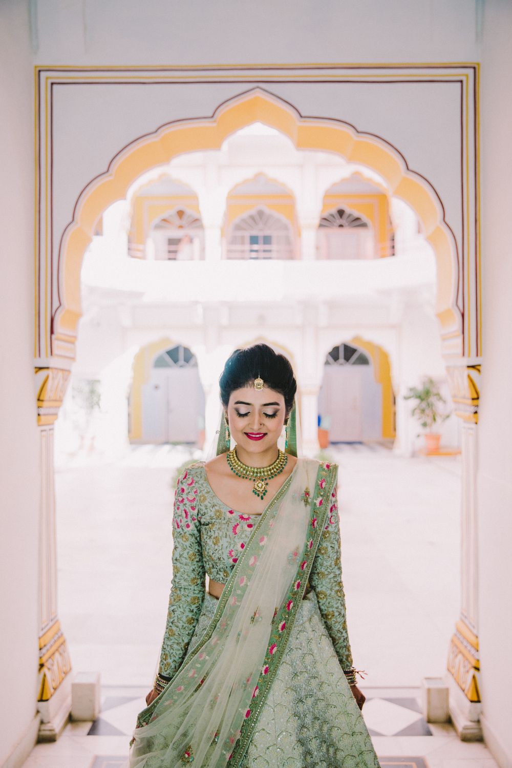 Photo of Mint green bridal lehenga offbeat colour