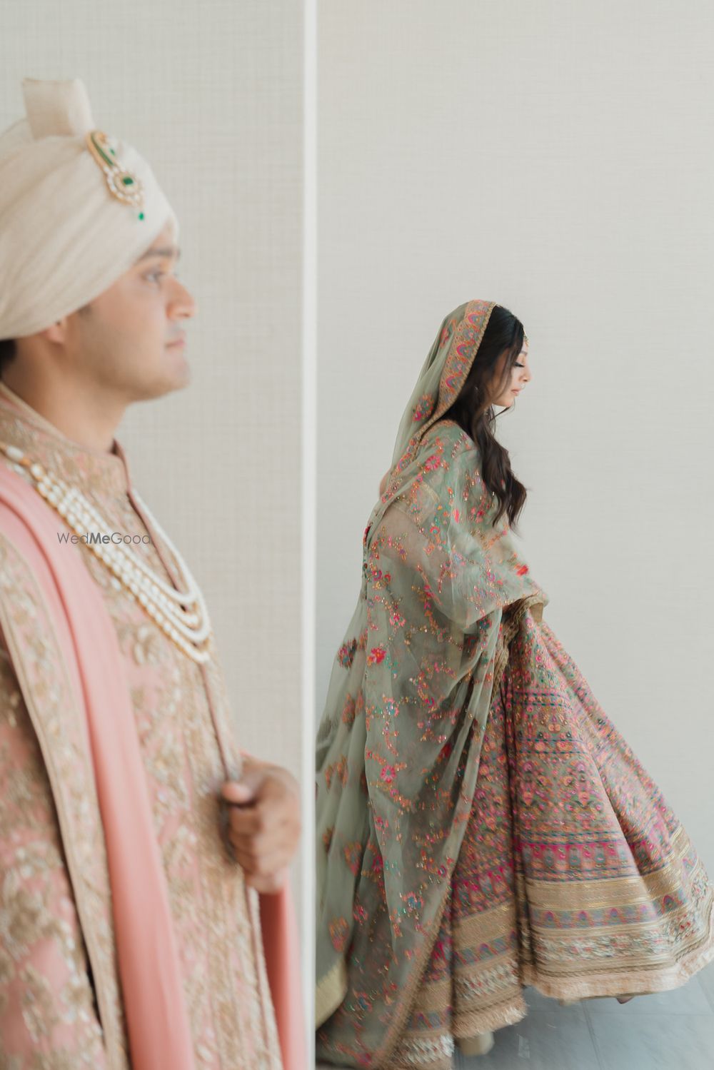 Photo of bride in her lehenga