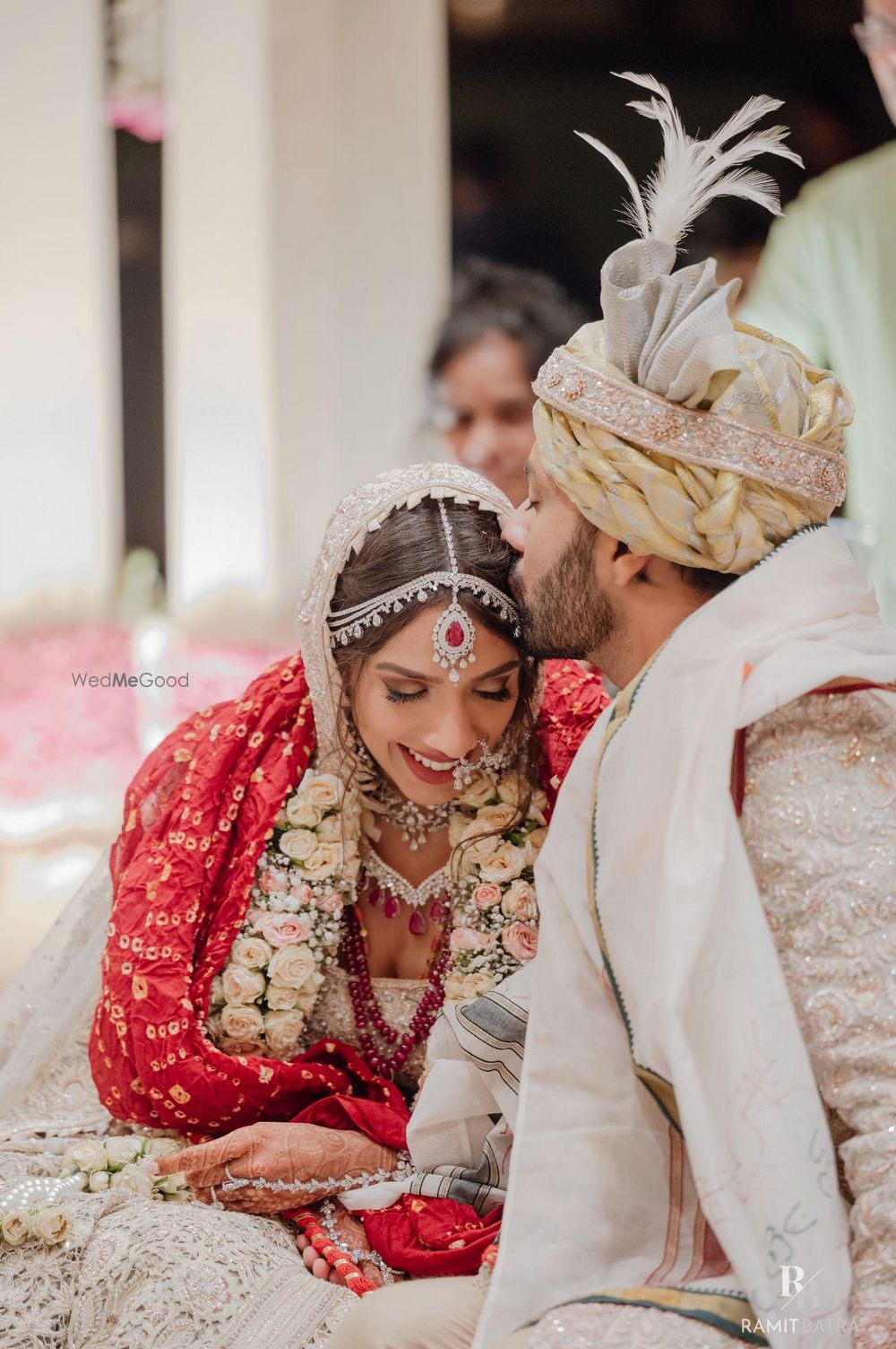 Photo of couple on wedding day