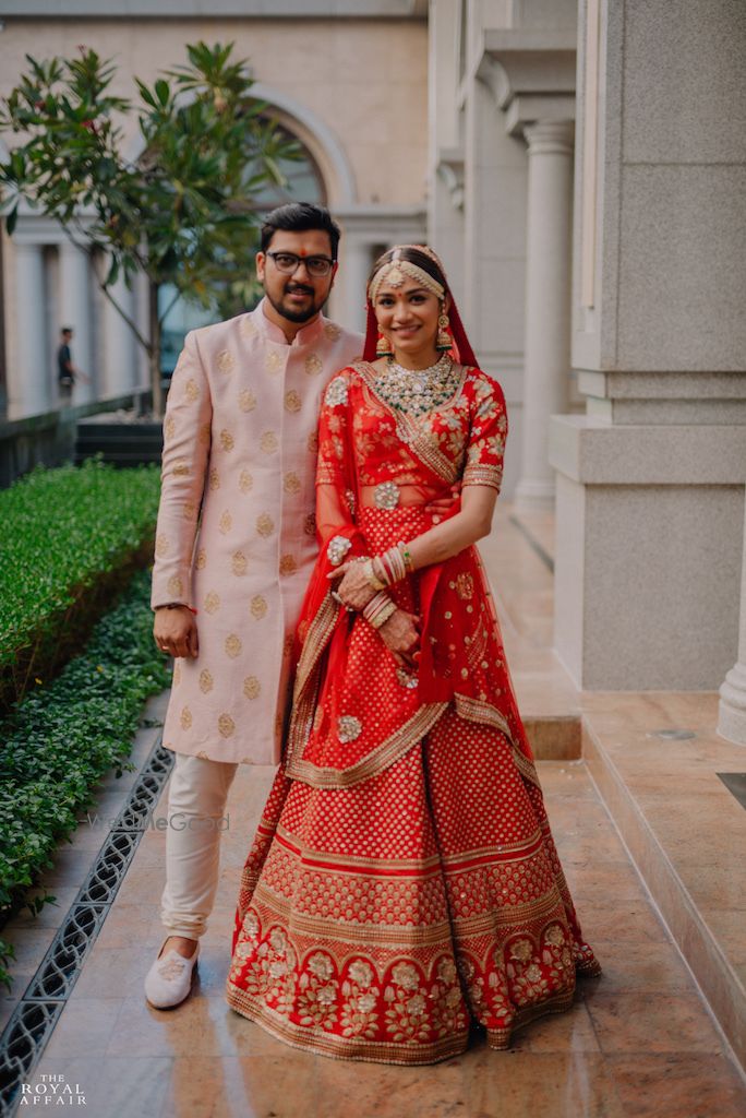 Photo of A bride and groom on their wedding day