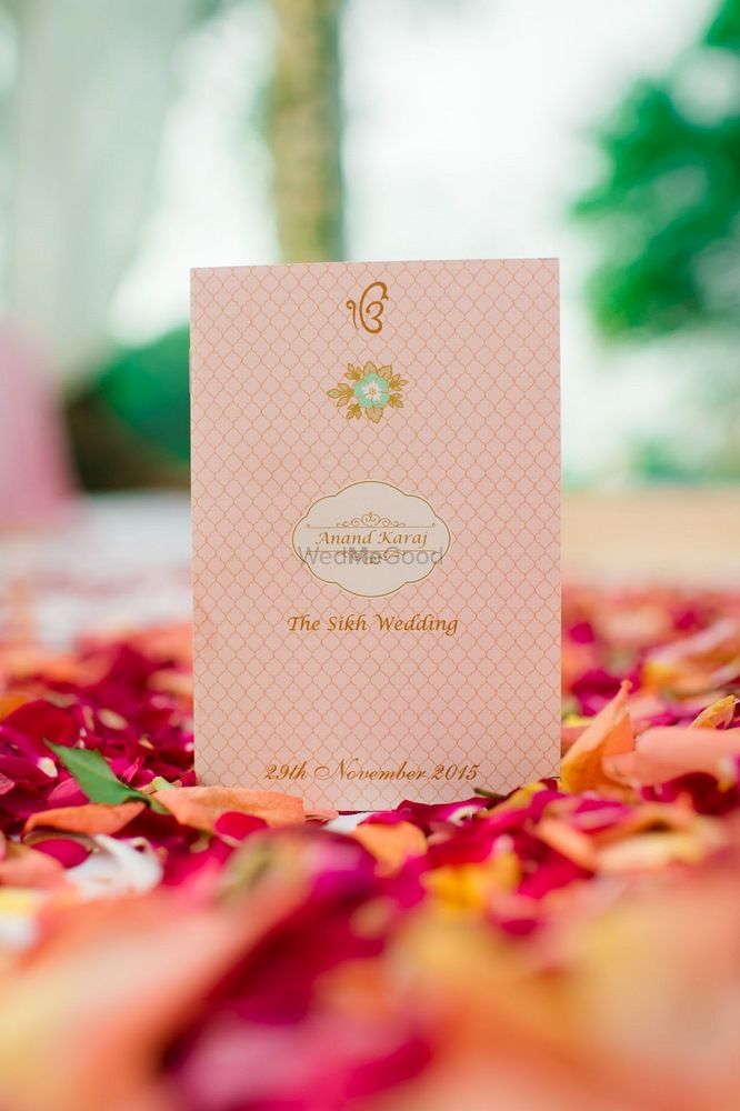 Photo of Elegant Shell pink wedding card