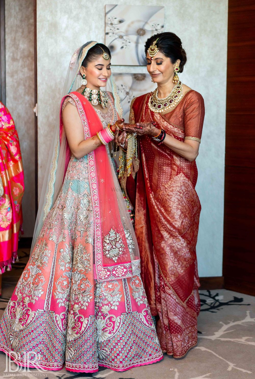 Photo of Ombre bridal lehenga in pink by ecru