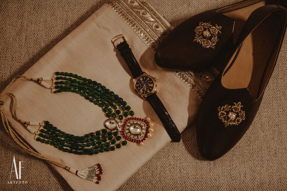 Photo of Groomwear accessories with sabyasachi shoes