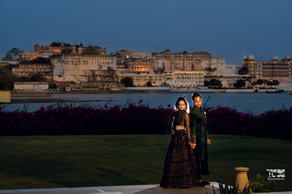 Photo of Couple portrait on sangeet