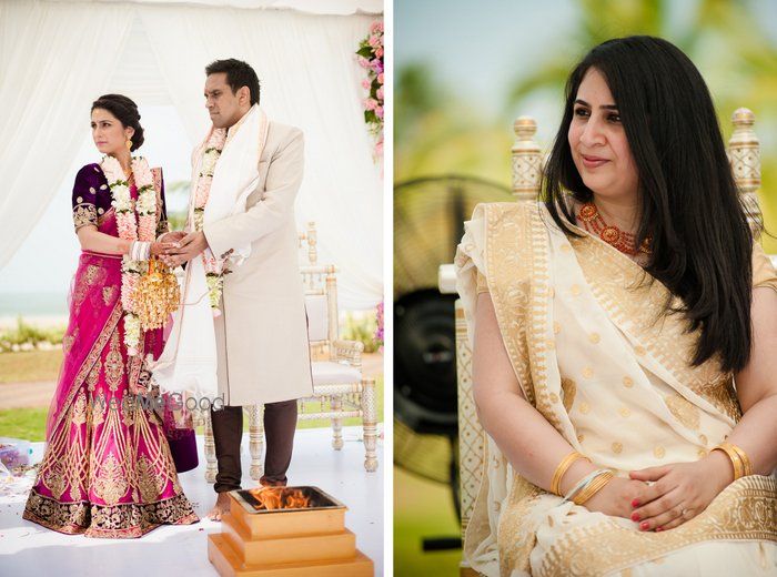 Photo of Hot pink and purple lehenga by Benzer Mumbai