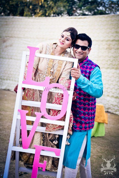 Photo of LOVE stand prop for photobooth