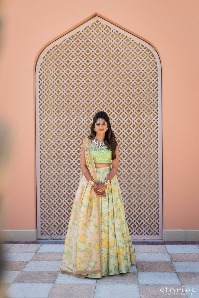 Light Green Outfits Photo floral lehenga