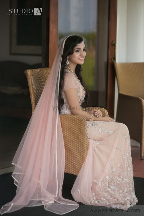 Light Pink Wedding Photoshoot & Poses Photo