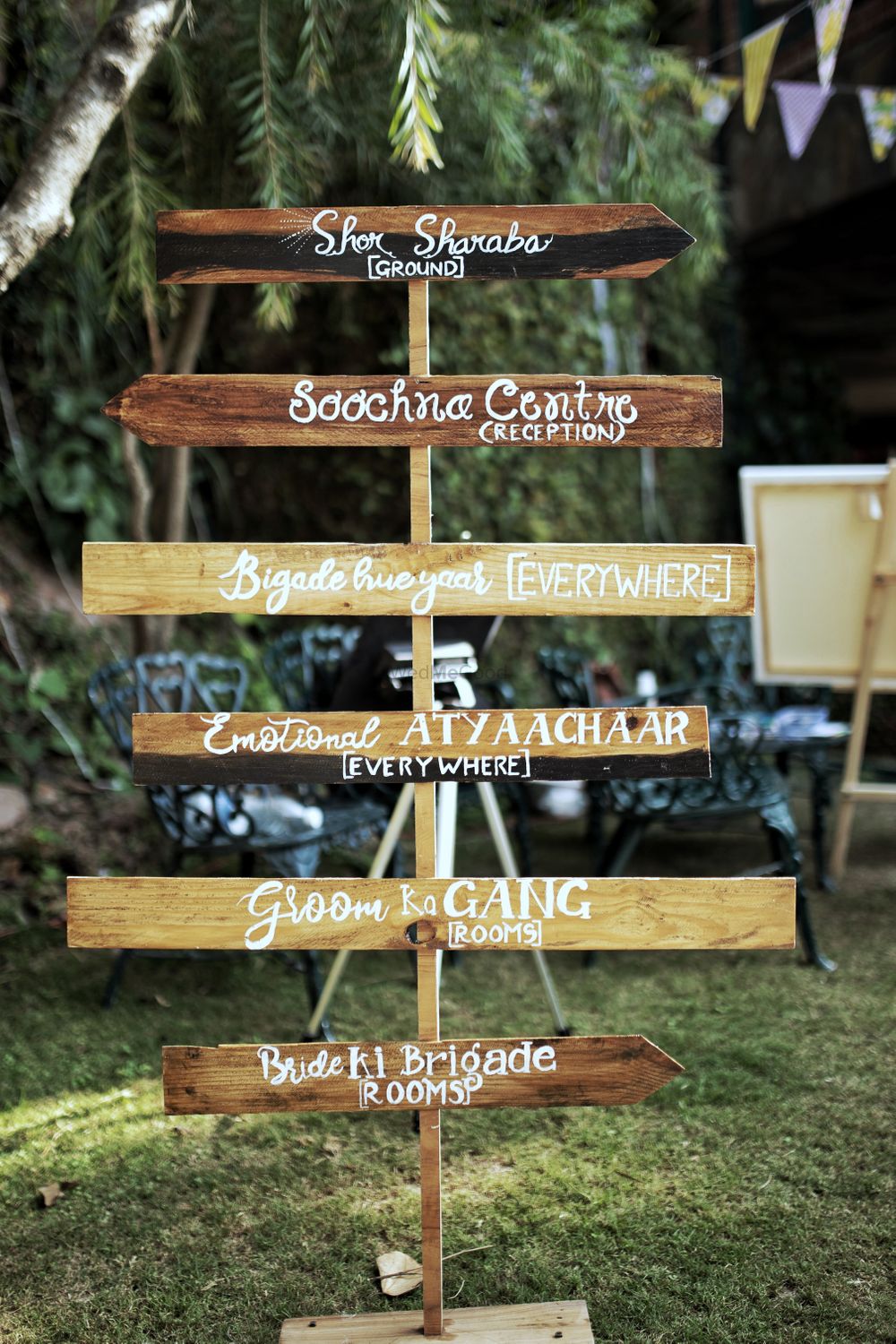 Photo of Personalized wooden signages for the entrance.