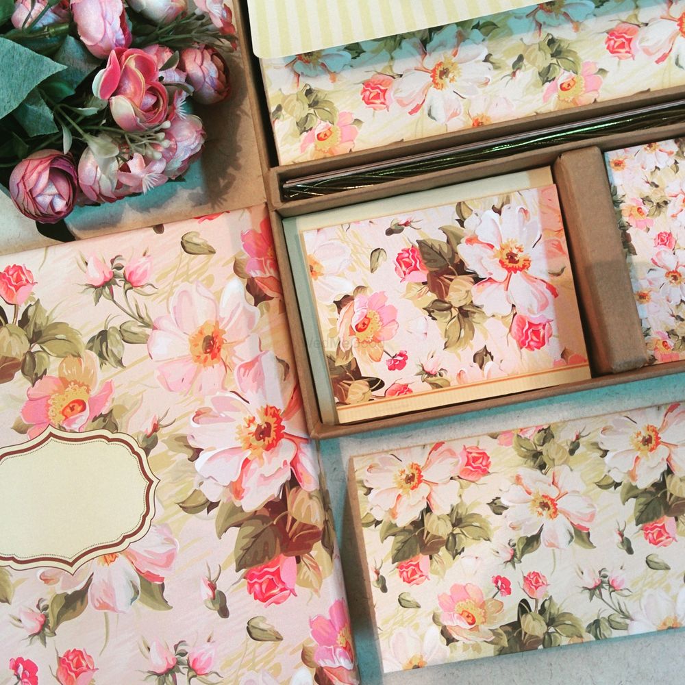 Photo of floral print boxes