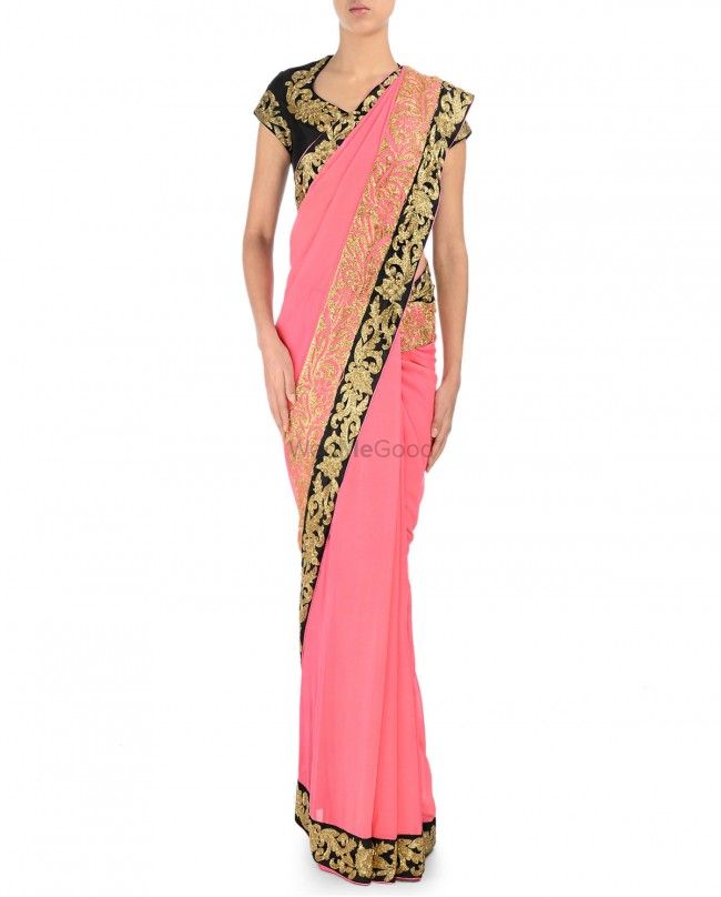 Photo of pink shaded saree