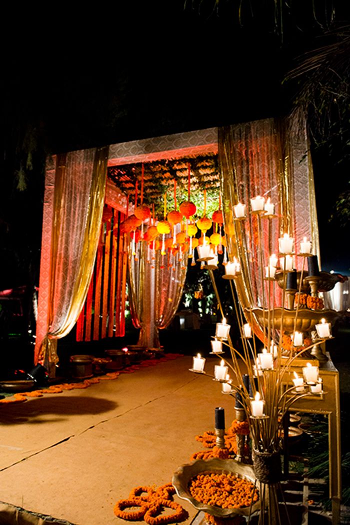 Photo of wedding entrance decor
