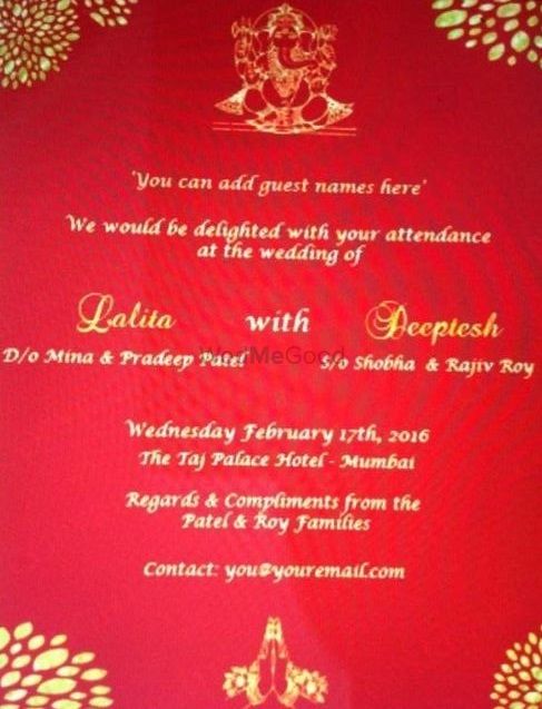Photo By Sumedh Communications - Invitations