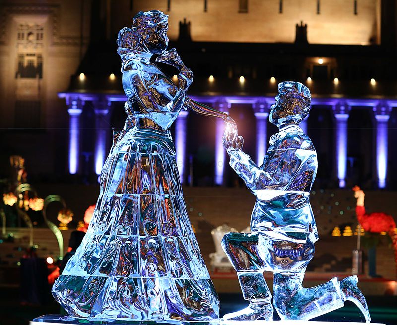 Photo of Ice sculptures at wedding
