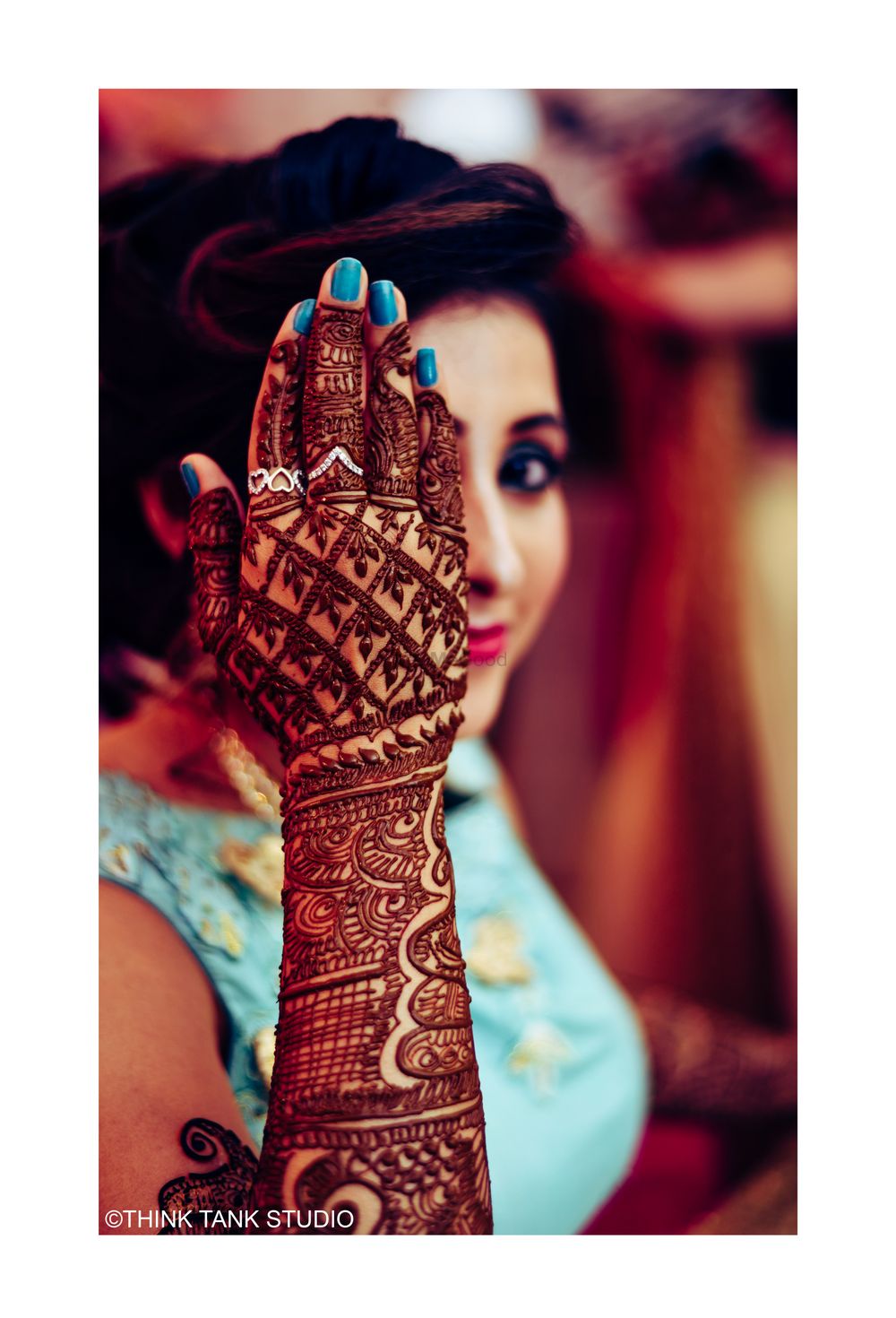 Photo of Bride to be showing mehendi