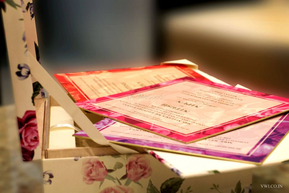 Photo of floral wedding card box