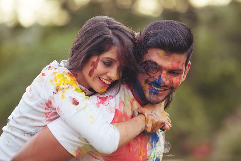 Photo of colorful pre-wedding shoot