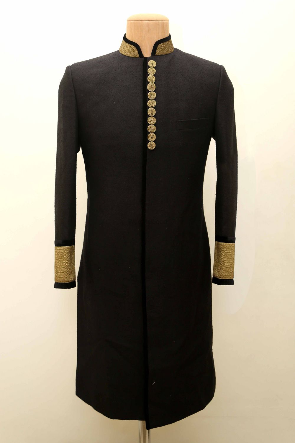 Photo of High neck bandhgala with full sleeves