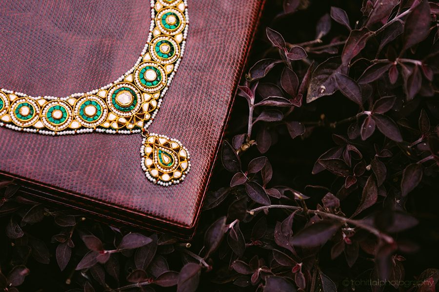 Photo of Gold and Kundan Necklace with Pearl Beads