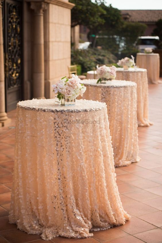 Photo of Blush Pink Floral Table Cloth