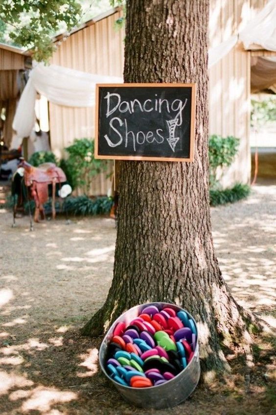 Photo of Dancing Shoes in Basket for Guests