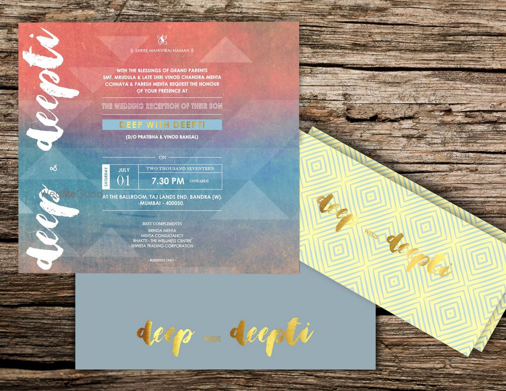 Photo of Modern wedding invitation cards