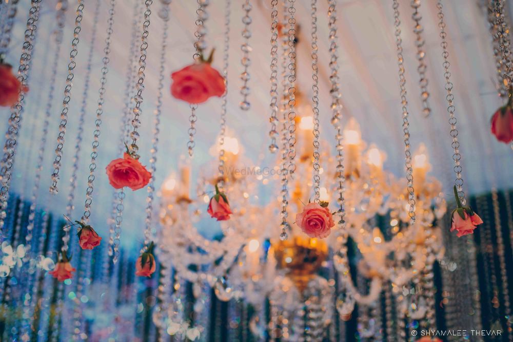 Photo of Hanging string with flowers in decor