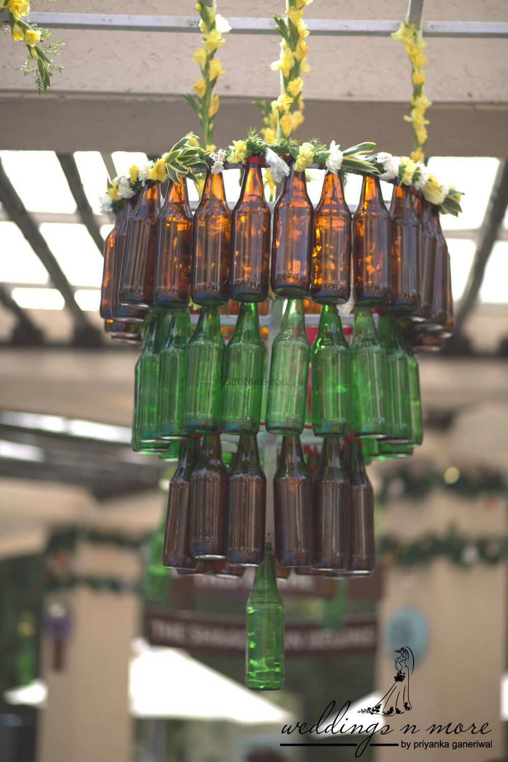 Photo of Glass bottle chandelier