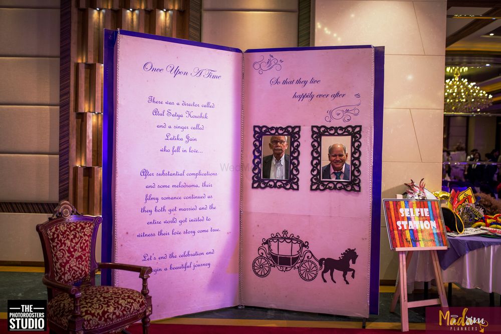 Photo of Huge book with personalised message and pictures as decor element
