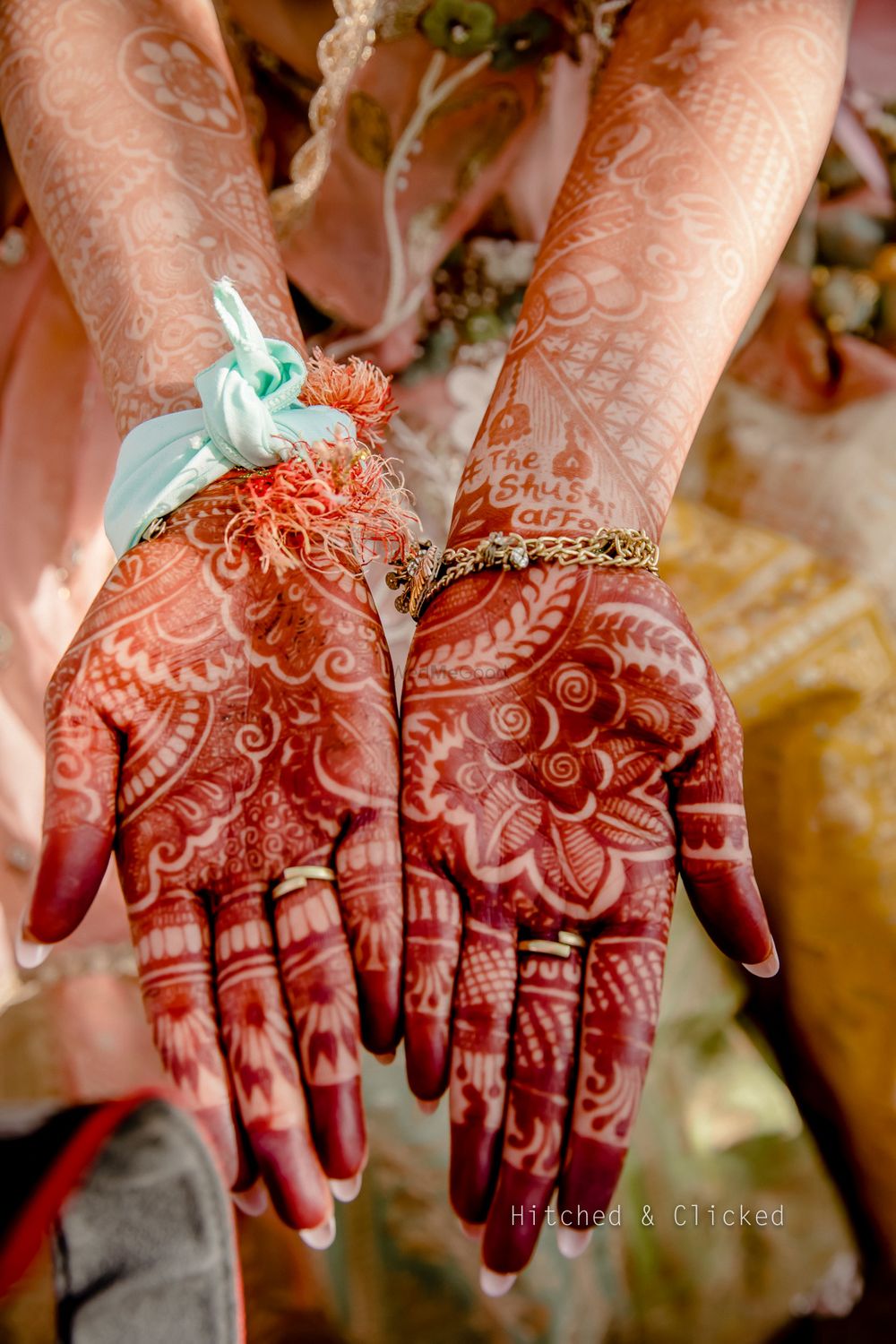 Photo of personalised full hand bridal mehendi design