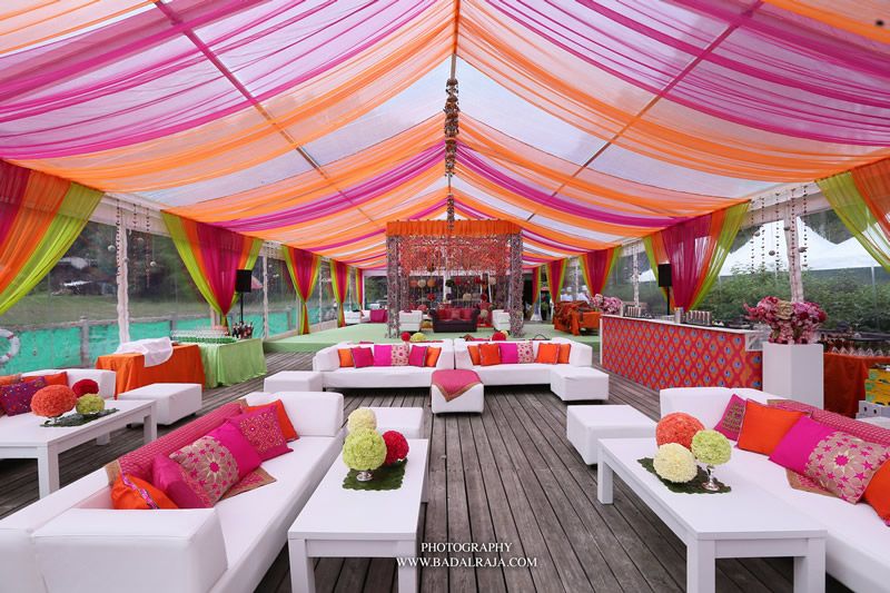 Photo of Pink and Orange Canopy Tent