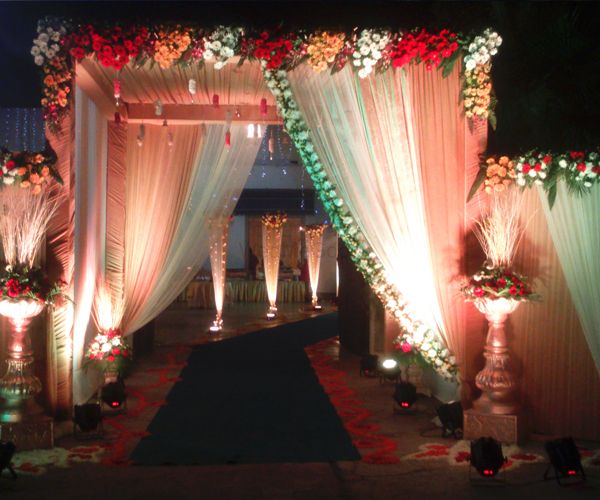 Photo of floral  entrance decor