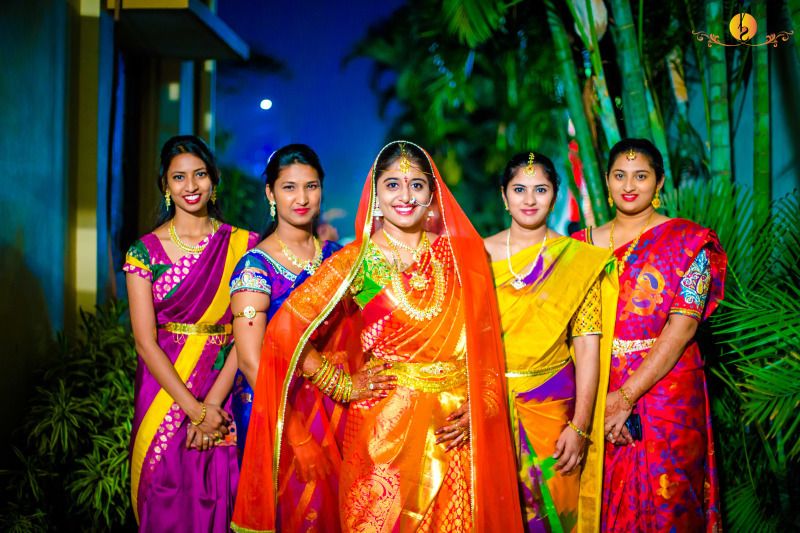 Photo of South indian bride with bridesmaids