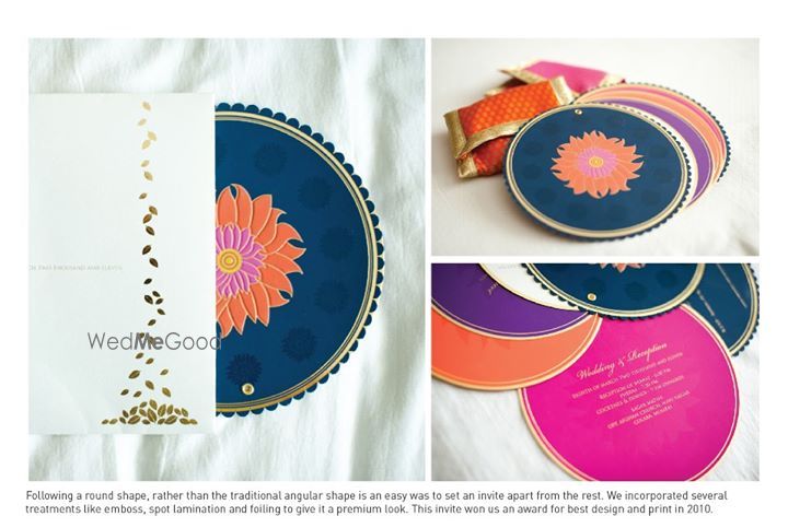 Photo of navy and pink card