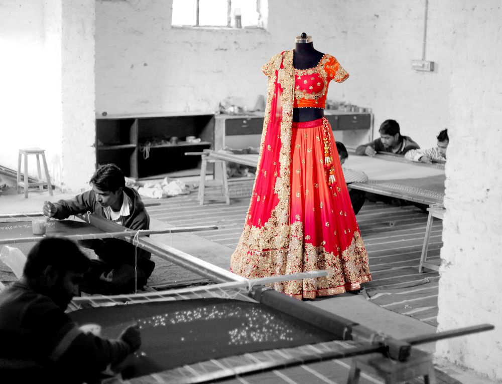 Photo of ombre bridal lehenga