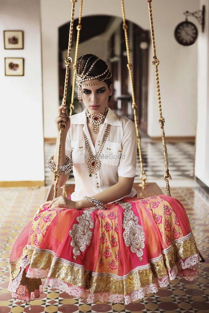 Photo of shirt with lehenga