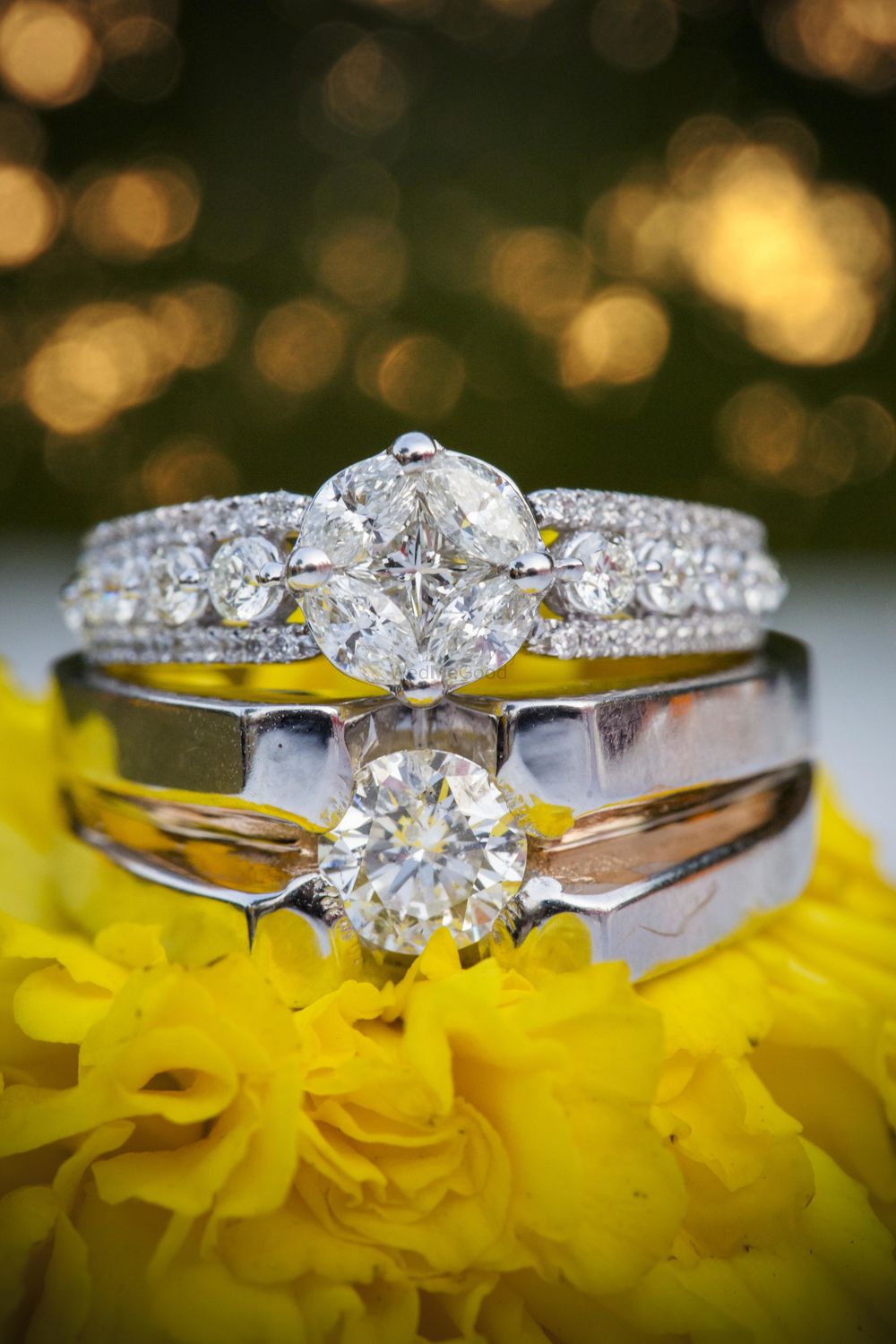 Photo of Couple solitaire engagement rings