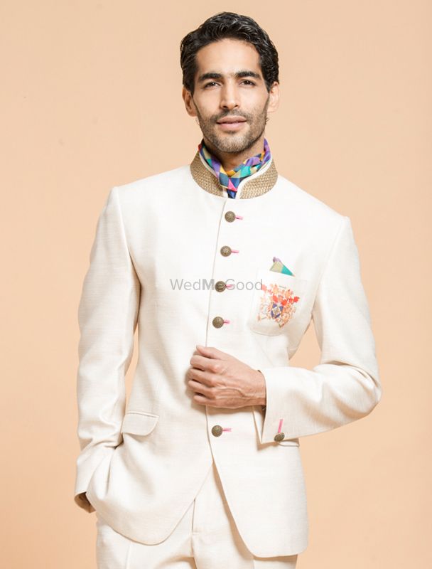 Photo of cream jodhpuri suits
