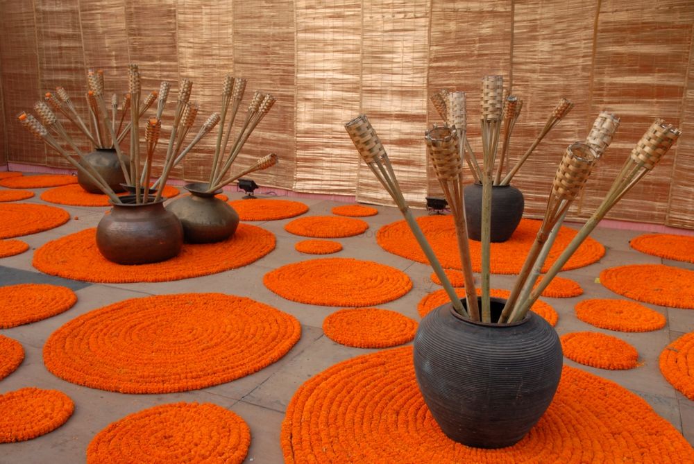 Photo of marigold mats