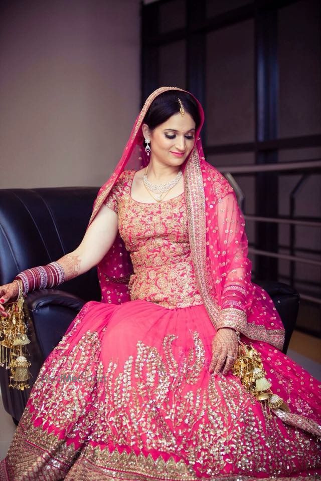 Photo of sequinned bridal lehenga