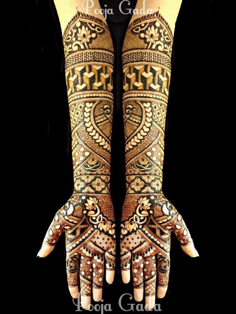 Photo of Beautiful intricate mehendi design for an Indian bride